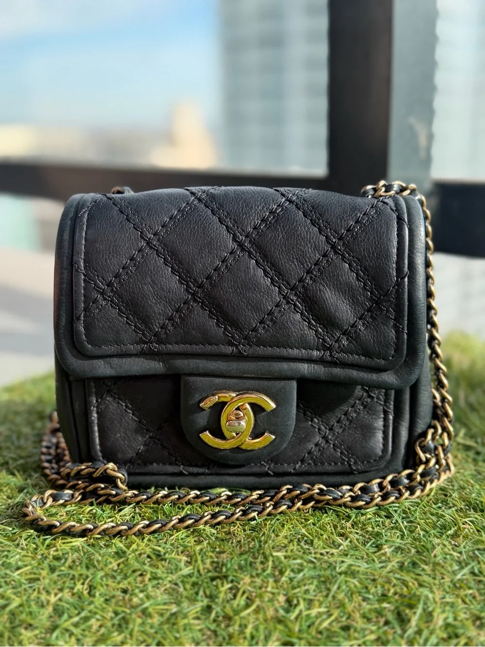 RARE Chanel Sheriff's Star Mini Classic Flap Bag